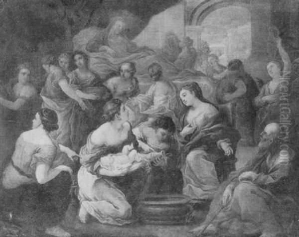 The Birth Of The Virgin Oil Painting by Paolo de Matteis