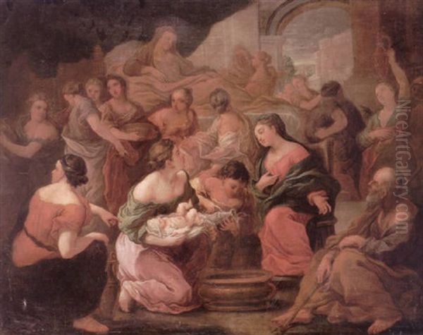 The Birth Of The Virgin Oil Painting by Paolo de Matteis