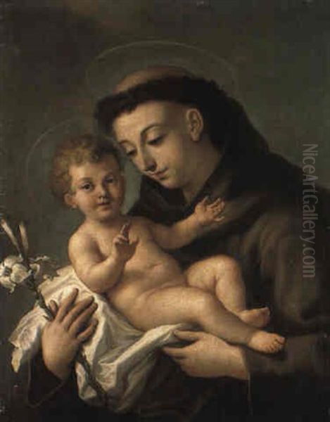 Saint Anthony Of Padua With The Christ Child Oil Painting by Paolo de Matteis