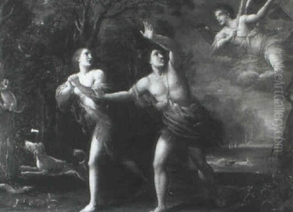 The Expulsion Of Adam And Eve From The Garden Of Eden Oil Painting by Paolo de Matteis