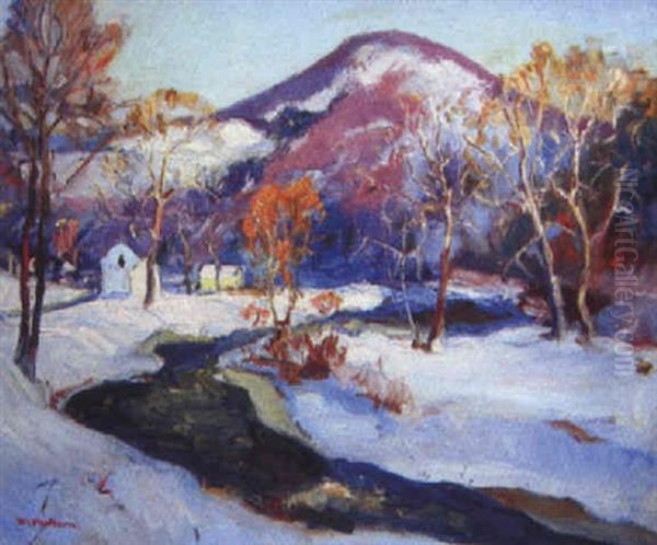 Winter Afternoon Oil Painting by Walter Mattern