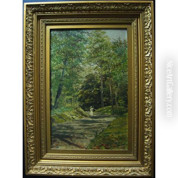 A Stroll In The Park Oil Painting by Marmaduke Matthews