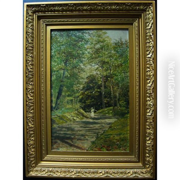 A Stroll In The Park Oil Painting by Marmaduke Matthews