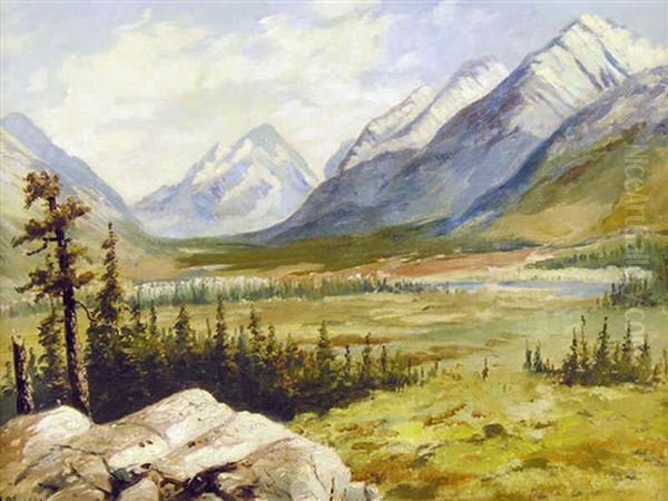 The National Park, Banff, Alberta Oil Painting by Marmaduke Matthews