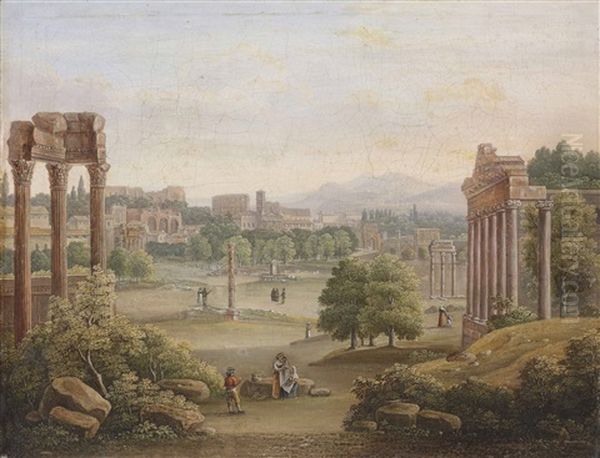 The Forum, Rome Oil Painting by Fedor Mikhailovich Matveev