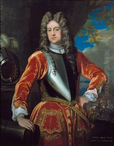 Portrait Of Colonel George Bate, Governor Of Kinsale Oil Painting by James Maubert