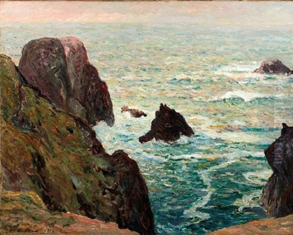 Fin D'apres-midi D'hiver, Cote De Belle-ile-en-mer, 1906 Oil Painting by Maxime Maufra