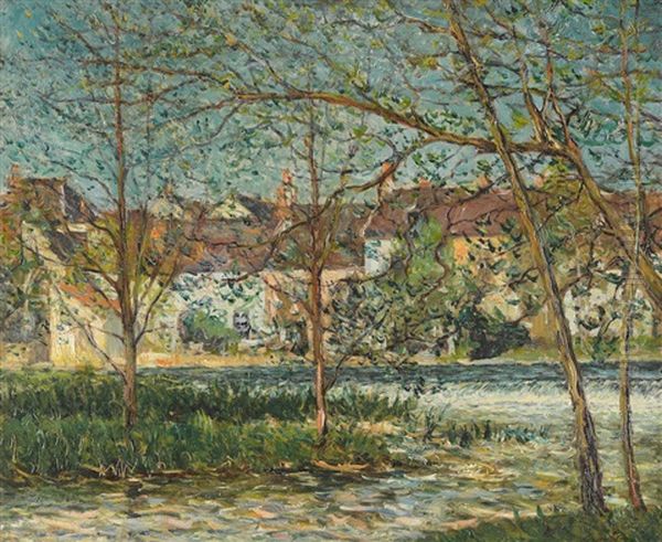 La Chute D'eau, Nemours Oil Painting by Maxime Maufra