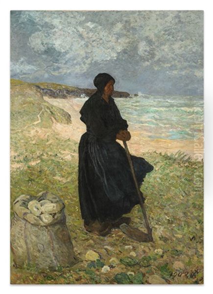 La Ramasseuse De Pommes De Terre by Maxime Maufra