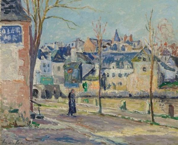 Le Coin Du Port A Auray Oil Painting by Maxime Maufra