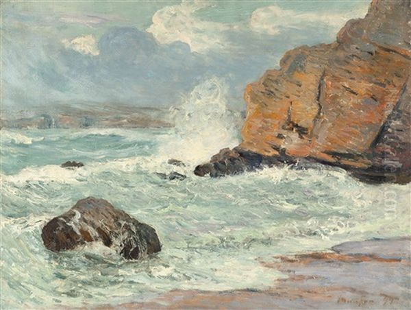 Mauvais Temps A Dinard Oil Painting by Maxime Maufra