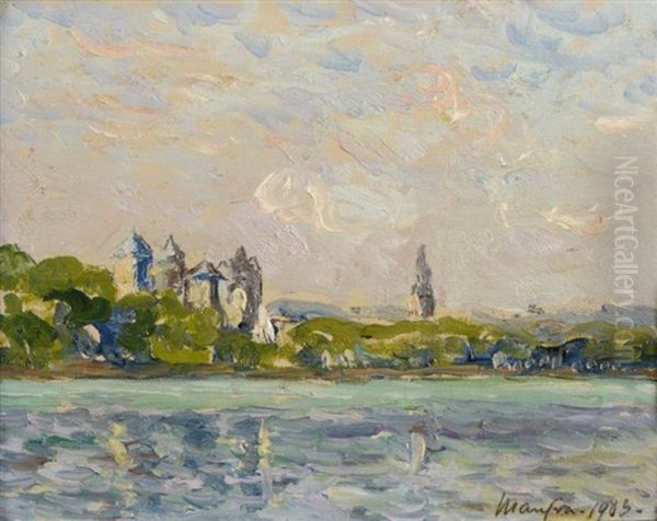 Chateau, Lac A Annecy Oil Painting by Maxime Maufra