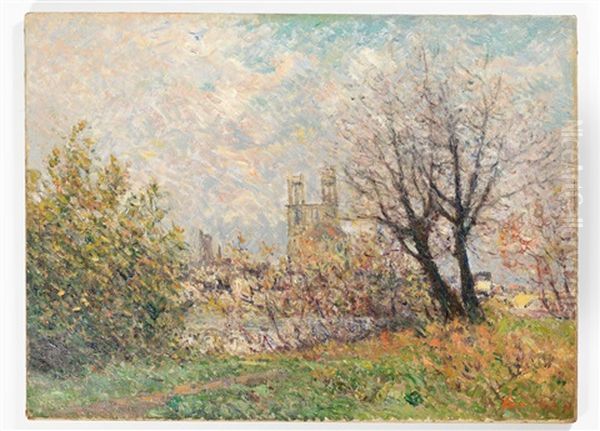 Mantes La Jolie Oil Painting by Maxime Maufra