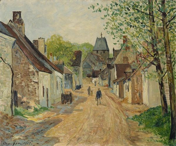 L'entree Du Bourg De Lavardin Oil Painting by Maxime Maufra