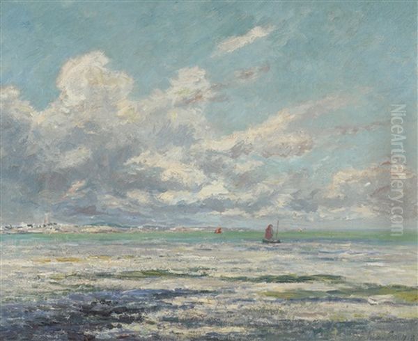 Maree Basse A Kerhostin Oil Painting by Maxime Maufra