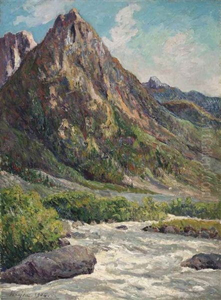 Le Torrent Dans La Vallee De La Romanche En Isere by Maxime Maufra