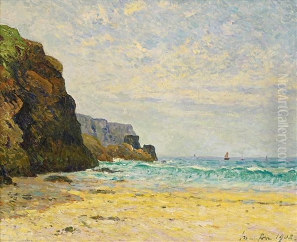 Au Pied Des Falaises, Le Matin, Camaret-sur-mer Oil Painting by Maxime Maufra