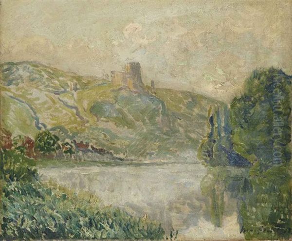 La Seine A Chateau Gaillard Oil Painting by Maxime Maufra