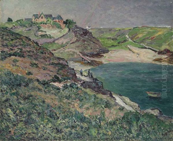 L'orage Le Soir, L'anse De Port-goulphar, Belle-ile-en-mer Oil Painting by Maxime Maufra