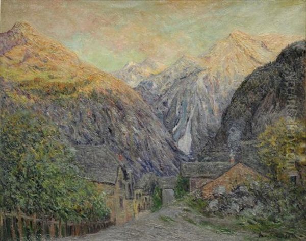 Pics Eclaires, Bourg D'oisans Oil Painting by Maxime Maufra