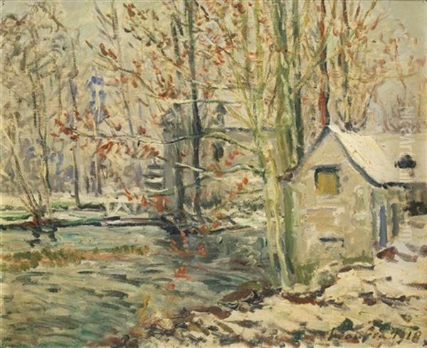 Paysage D'hiver Oil Painting by Maxime Maufra