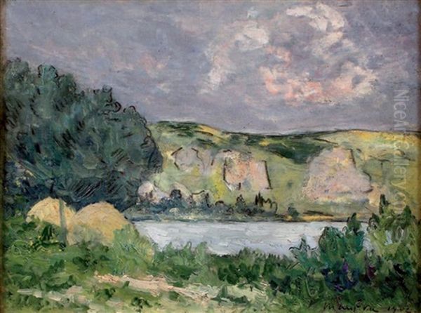 Bord De Riviere Oil Painting by Maxime Maufra