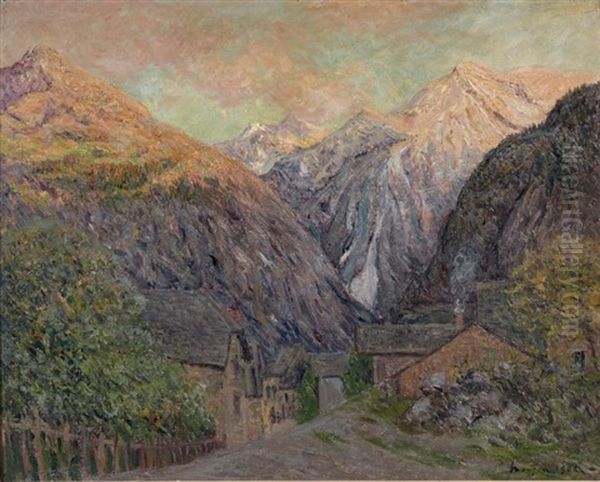 Pics Eclaires Du Bourg D'oisans, Isere, Le Soir Oil Painting by Maxime Maufra