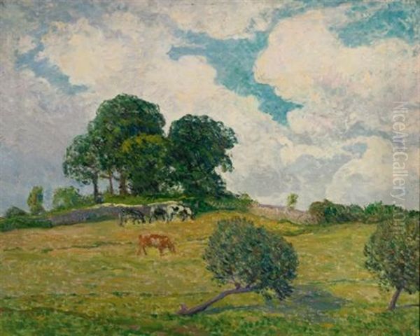 Les Nuages Blancs, Rosporden Oil Painting by Maxime Maufra