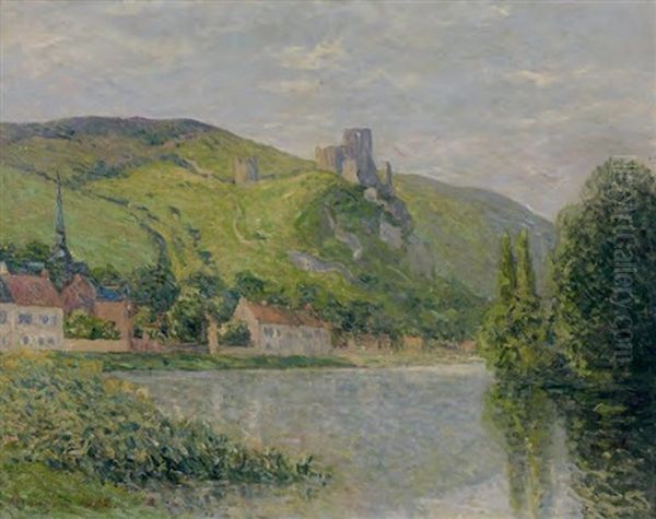 Bords De Seine A Chateau Gaillard Oil Painting by Maxime Maufra