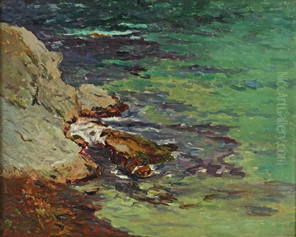 Les Fonds A Belle Ile En Mer Oil Painting by Maxime Maufra