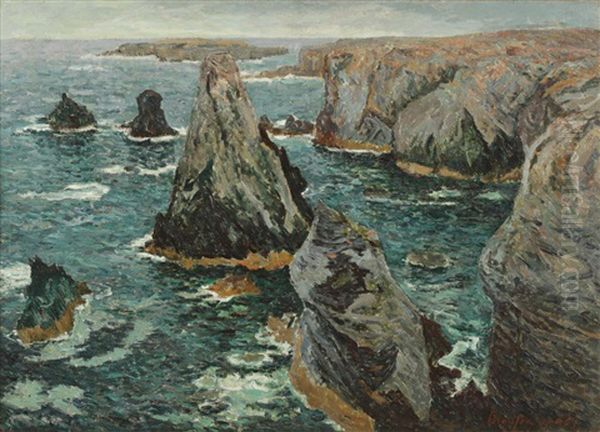 Les Aiguilles De Port Coton Oil Painting by Maxime Maufra