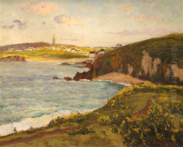 Douarnenez, Plage Et Genets Oil Painting by Maxime Maufra