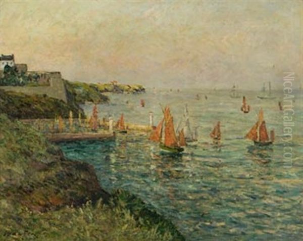 La Rade De Palais, Belle Isle En Mer Oil Painting by Maxime Maufra