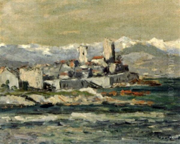 Vue D'antibes Oil Painting by Maxime Maufra