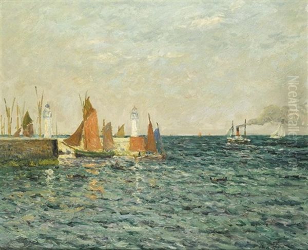 Entree Du Port Du Palais Oil Painting by Maxime Maufra