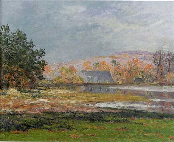 L'etang Des Forges Les Salles, Morbihan Oil Painting by Maxime Maufra