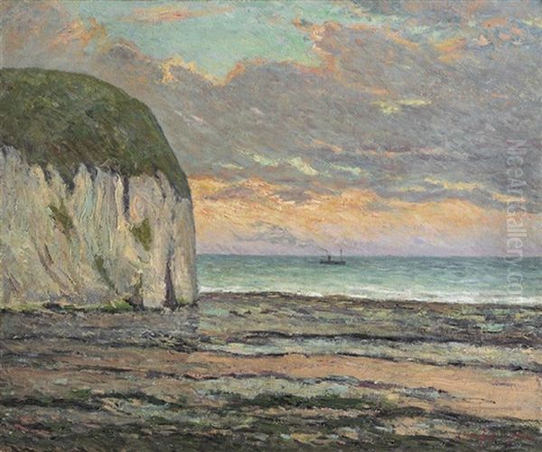 Soileil Couchant, Yport Oil Painting by Maxime Maufra