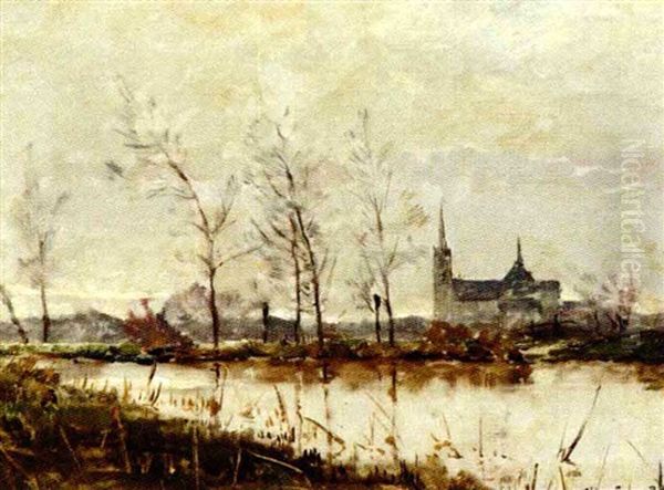 Bord De Riviere Oil Painting by Maxime Maufra