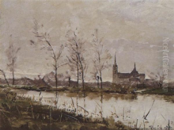 Environs De Nantes, L'eglise Oil Painting by Maxime Maufra