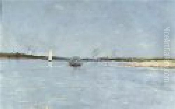 Bateaux Sur La Loire Oil Painting by Maxime Maufra