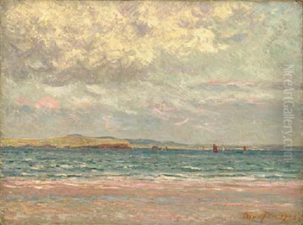 Le Soir, Plage De Morgat Oil Painting by Maxime Maufra