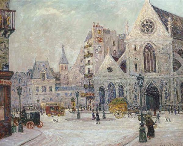 Eglise De Saint Nicolas Des Champs, Rue Saint Martin Oil Painting by Maxime Maufra