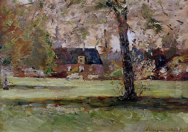 Maison Dans Un Jardin Oil Painting by Maxime Maufra