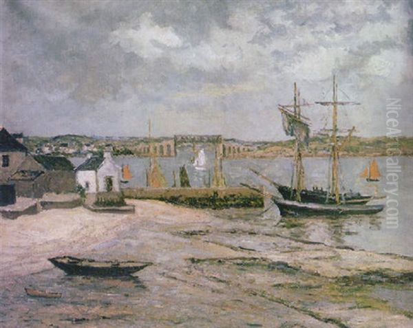 Les Huitrieres, La Trinite-sur-mer, Morbihan Oil Painting by Maxime Maufra