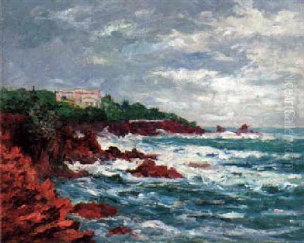 Les Rochers Rouges A Agay Oil Painting by Maxime Maufra