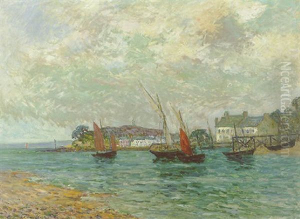 La Rentree Au Port De Douarnenez (finistere) Oil Painting by Maxime Maufra