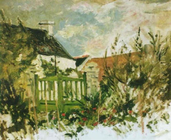 Kerhostin - Le Jardin Et La Maison Du Peintre Oil Painting by Maxime Maufra