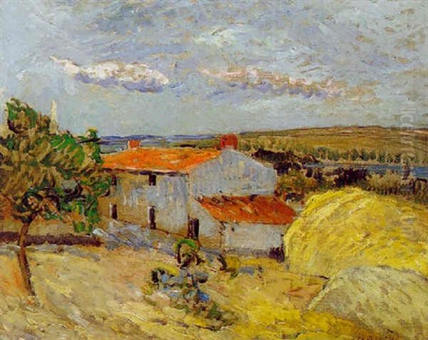 Ferme Au Toit Rouge Oil Painting by Maxime Maufra