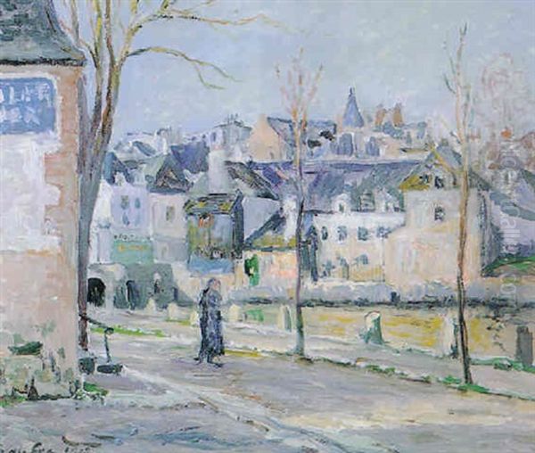 Le Coin Du Port A Auray Oil Painting by Maxime Maufra