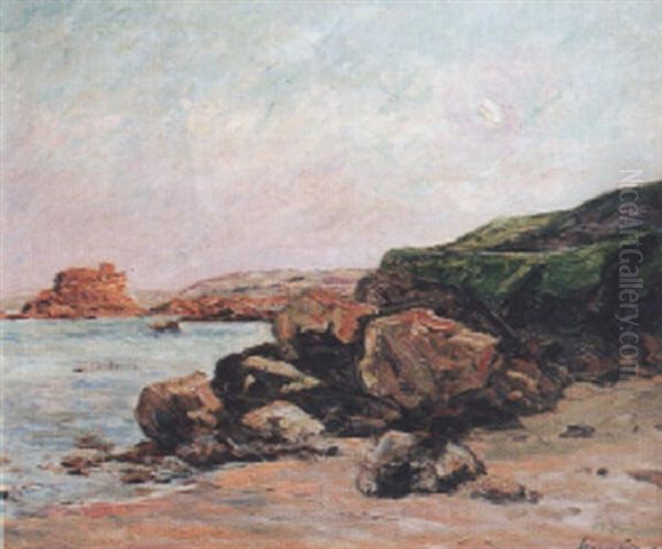 Lever De Lune A Saint-jean Du Doigt Oil Painting by Maxime Maufra